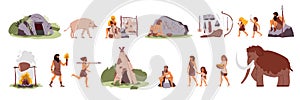 Primitive People Icon Set