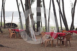 Primitive restaurant in Goa, India