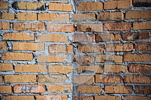 Primitive striking brick wall / background