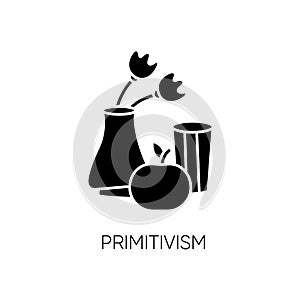 Primitivism black glyph icon