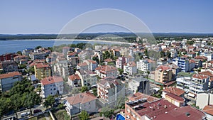 Primorsko Town and the South Beach from Above