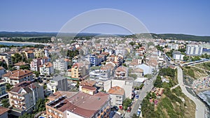 Primorsko Town and the South Beach from Above photo