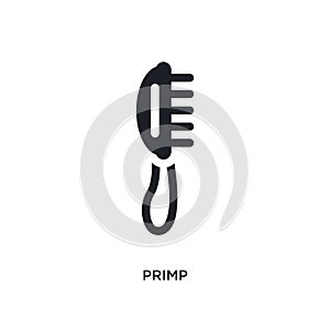primp isolated icon. simple element illustration from hygiene concept icons. primp editable logo sign symbol design on white