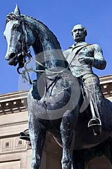 Prince Albert Statue Outside St. George's Hall in Liverpool