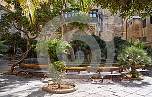 The Prince Alfred`s Courtyard of the Grandmaster`s Palace. Valle photo