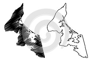 Prince County (Canada, Prince Edward Island Province, North America) map