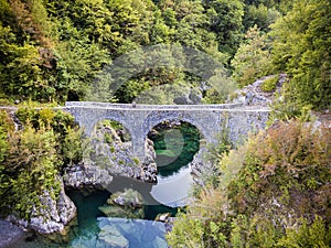 Prince Danilo's bridge on river Mrtvica in Montenegro.