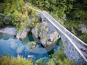 Prince Danilo's bridge on river Mrtvica in Montenegro.