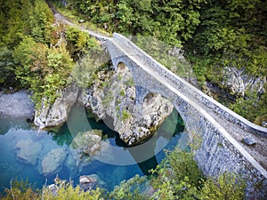 Prince Danilo`s bridge on river Mrtvica in Montenegro