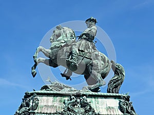 The Prince Eugen Equestrian Monument on the Heldenplatz in Vienna