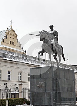 Prince Jozef Poniatowski equestrian statue in Warsaw, Poland.