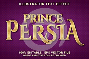 PRINCE PERSIA 3d -Editable text effect