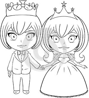 Prince and Princess Coloring Page 2