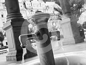 Prince Wenceslas Spring in the Mill Colonnade in Karlovy Vary, Bohemia