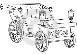 Princess Carriage Coloring Book Page