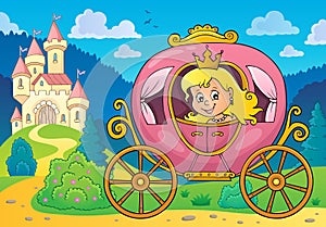 Princess in carriage theme image 2