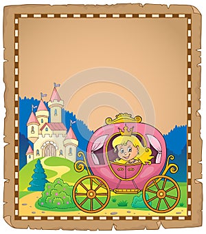 Princess in carriage theme parchment 2