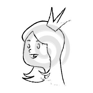 Princess cartoon icon