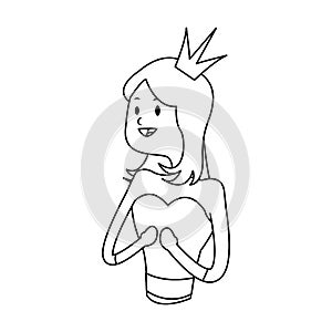 Princess cartoon icon