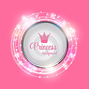 Princess Crown Background Vector Illustration