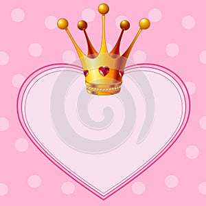 Princess Crown on pink background