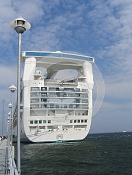 Princess cruise line ship docked in Port of Tallinn, Estonia