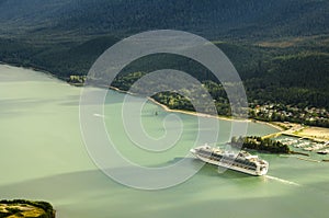 Princess cruises ship sailing from Juneu Alaska