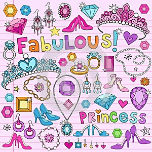 Princess Design Elements Notebook Doodles