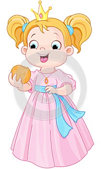 Princess eats hamburger photo