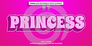 Princess editable text effect