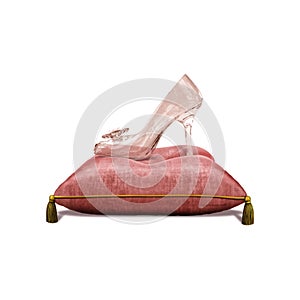 Princess Glass Slipper on Pillow photo