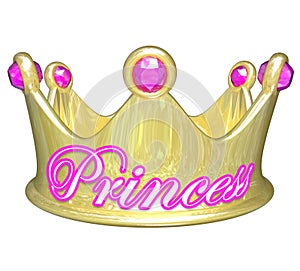 Princess Gold Crown Royalty Pretty Spoiled Girl Woman