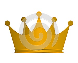 Princess Golden Crown Icon Isolated on white Background Vector Illustration EPS10