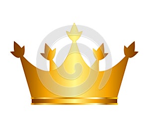 Princess Golden Crown Icon Isolated on white Background Vector Illustration EPS10