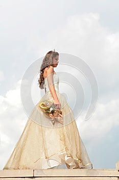 Princess in golden gown