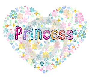 Princess greeting card illustration.