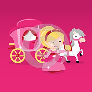 Princess And Horse Drawn Carriage