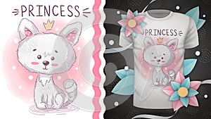 Princess kitty - idea for print t-shirt