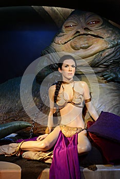 Princess Leia Organa and Jabba - Madame Tussauds London