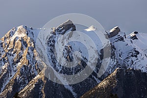 Princess Margaret Mountain Peak Landscape View, Fairholme Range, Canmore Alberta Canadian Rockies