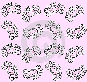 princess pattern seamless