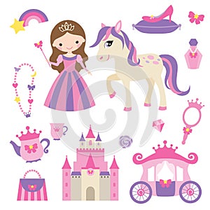 Princess, pony and accessories set