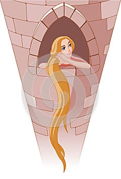 Princess Rapunzel in tower