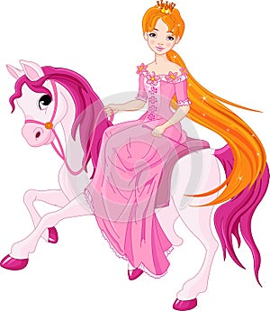 Princesa sobre el caballo un caballo 