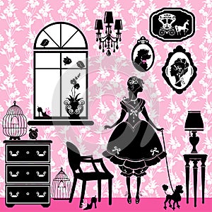 Princess Room with glamour accessories