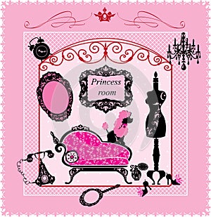 Princess Room - illustration for girls