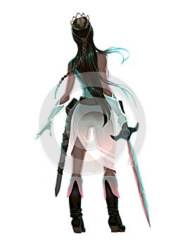 Princess warrior with sword