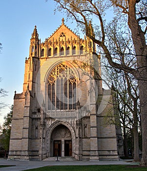 Princeton University Chapel at sunset