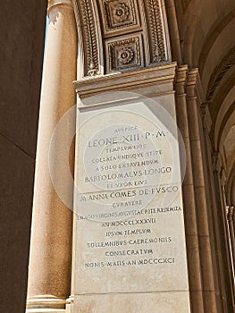 Principal facade of Santuario della Beata Vergine del Rosario. Pompei. photo