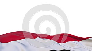 Principiality of Sealand fabric flag waving on the wind loop. Principiality of Sealand embroidery stiched cloth banner swaying on